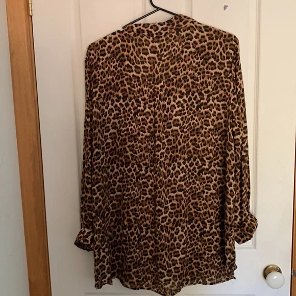 ISOBELLE CHEETAH PRINT LONG SLEEVE SHIRT SIZE 22 - Picture 6 of 7
